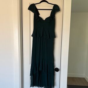 Show Me Your MuMu Dark Green Maxi Dress